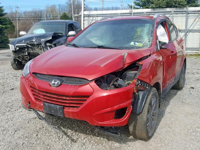 KM8JU3AG0EU932734 - 2014 HYUNDAI TUCSON GLS RED photo 2