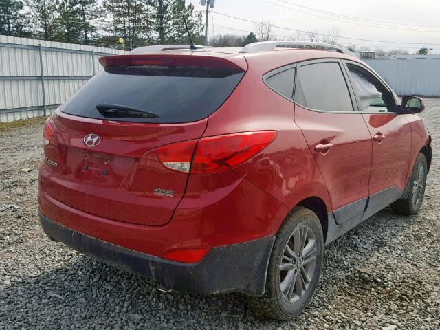 KM8JU3AG0EU932734 - 2014 HYUNDAI TUCSON GLS RED photo 4