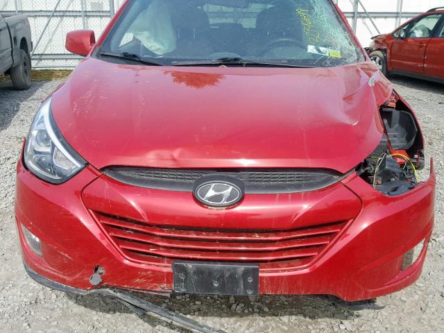 KM8JU3AG0EU932734 - 2014 HYUNDAI TUCSON GLS RED photo 7