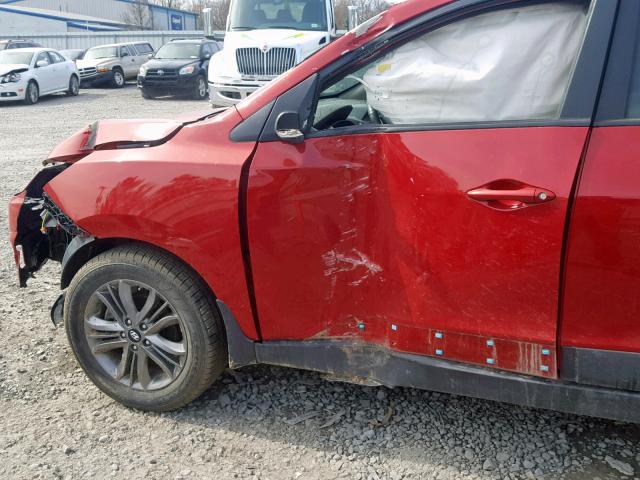 KM8JU3AG0EU932734 - 2014 HYUNDAI TUCSON GLS RED photo 9