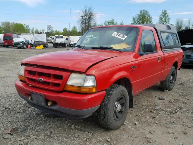 1FTYR10CXYPB86013 - 2000 FORD RANGER RED photo 2