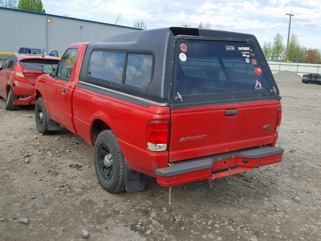 1FTYR10CXYPB86013 - 2000 FORD RANGER RED photo 3