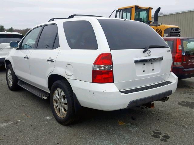 2HNYD187X3H547298 - 2003 ACURA MDX TOURIN WHITE photo 3