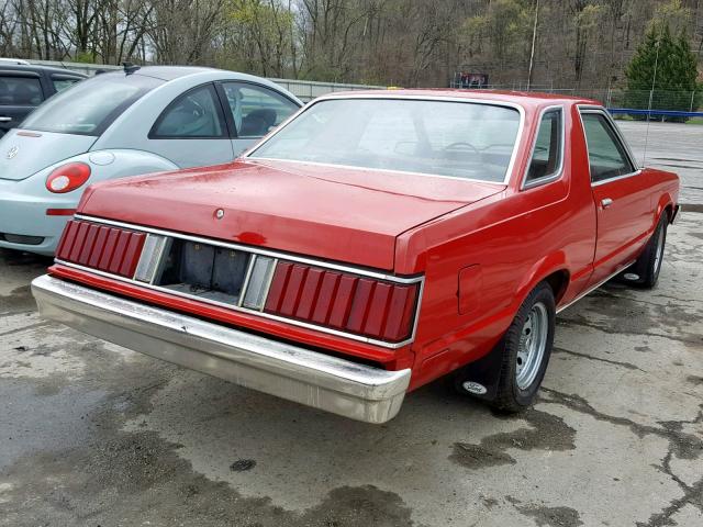 8E93F137072 - 1978 FORD FAIRMONT RED photo 4