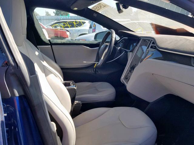 5YJSA1E2XFF107265 - 2015 TESLA MODEL S BLUE photo 5