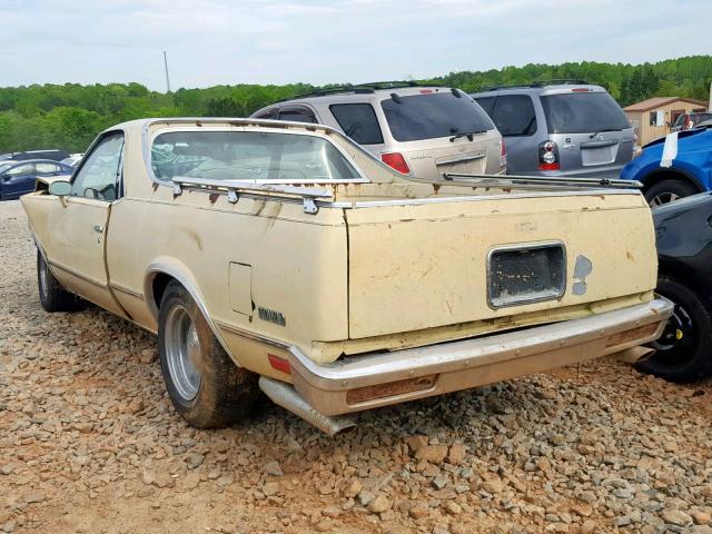 1W80H9D445530 - 1979 CHEVROLET EL CAMINO YELLOW photo 3