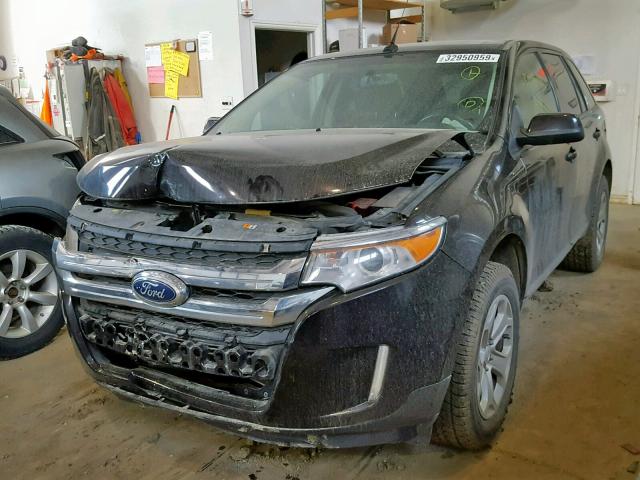 2FMDK3JC0DBA45722 - 2013 FORD EDGE SEL BURGUNDY photo 2