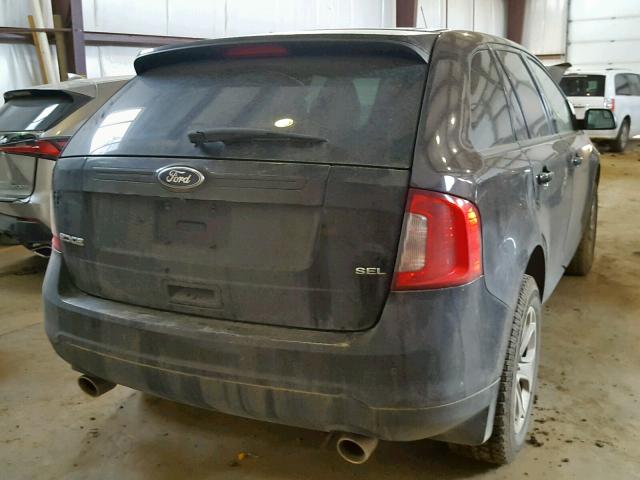 2FMDK3JC0DBA45722 - 2013 FORD EDGE SEL BURGUNDY photo 4