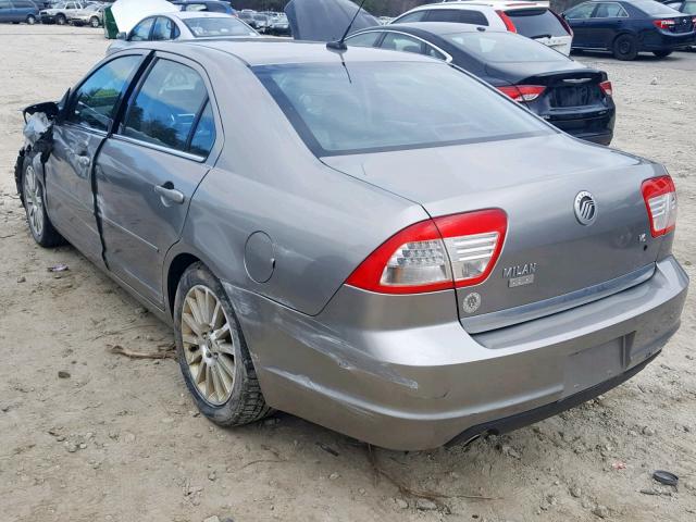 3MEHM08199R622550 - 2009 MERCURY MILAN PREM GRAY photo 3