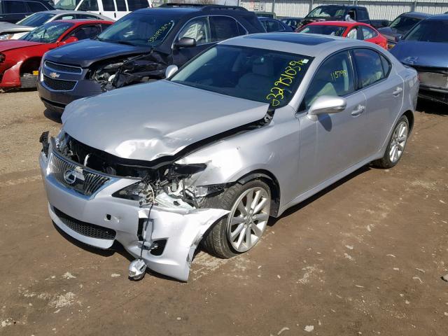 JTHCK262895034813 - 2009 LEXUS IS 250 SILVER photo 2