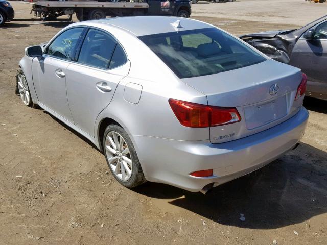 JTHCK262895034813 - 2009 LEXUS IS 250 SILVER photo 3