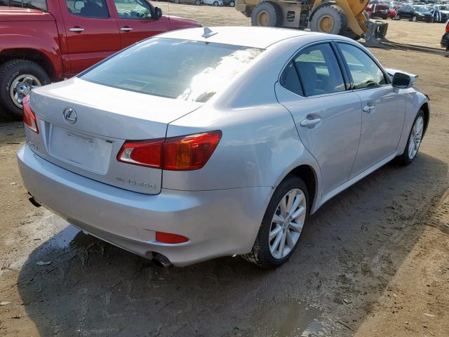 JTHCK262895034813 - 2009 LEXUS IS 250 SILVER photo 4