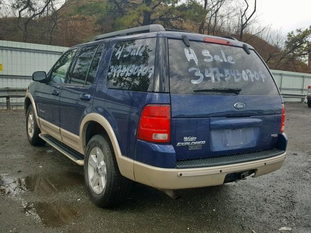 1FMDU74E75UB34651 - 2005 FORD EXPLORER E BLUE photo 3