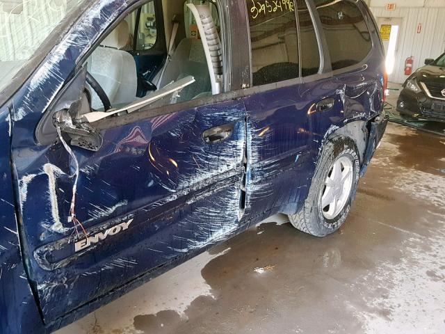 1GKDT13SX22462928 - 2002 GMC ENVOY BLUE photo 10