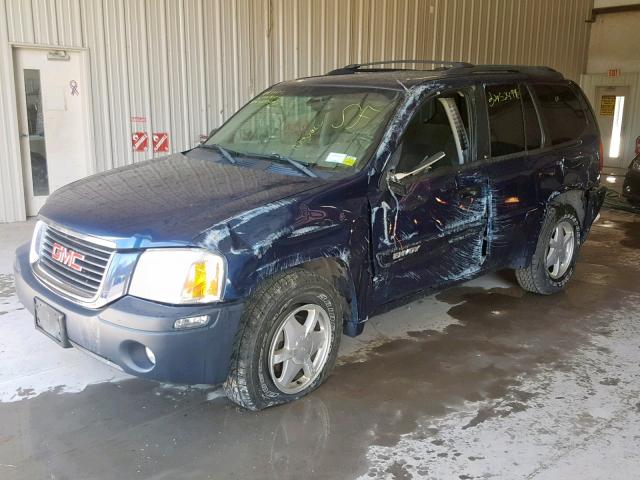 1GKDT13SX22462928 - 2002 GMC ENVOY BLUE photo 2