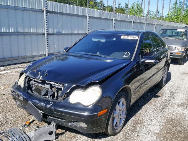 WDBRF61J63F293175 - 2003 MERCEDES-BENZ C 240 BLACK photo 2