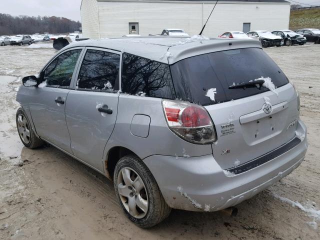 2T1KR32E55C492109 - 2005 TOYOTA MATRIX SILVER photo 3