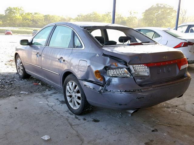 KMHFC46FX6A136834 - 2006 HYUNDAI AZERA SE GRAY photo 3