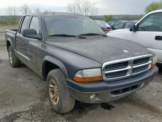 1D7HL38N24S739351 - 2004 DODGE DAKOTA QUA GRAY photo 1