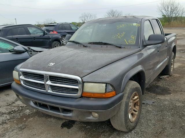 1D7HL38N24S739351 - 2004 DODGE DAKOTA QUA GRAY photo 2