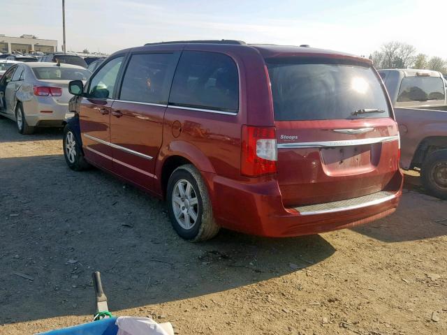 2A4RR5DG7BR637181 - 2011 CHRYSLER TOWN & COU MAROON photo 3