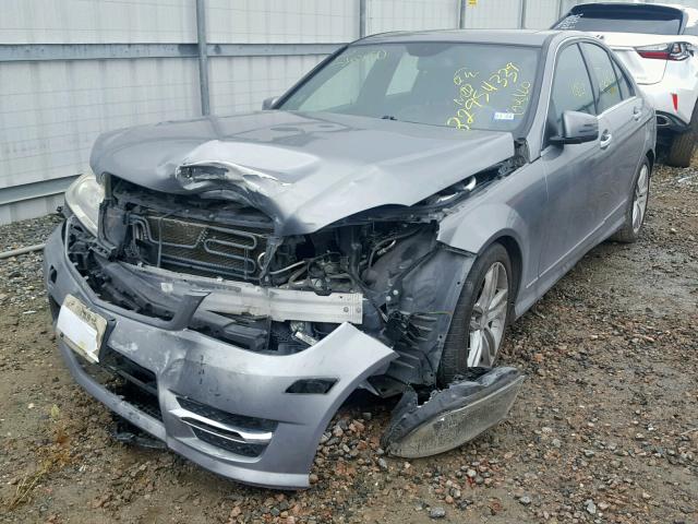 WDDGF4HB2DA811136 - 2013 MERCEDES-BENZ C 250 GRAY photo 2