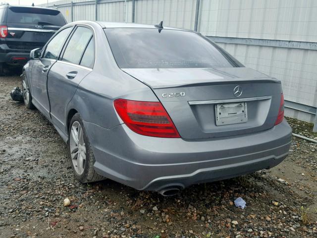 WDDGF4HB2DA811136 - 2013 MERCEDES-BENZ C 250 GRAY photo 3