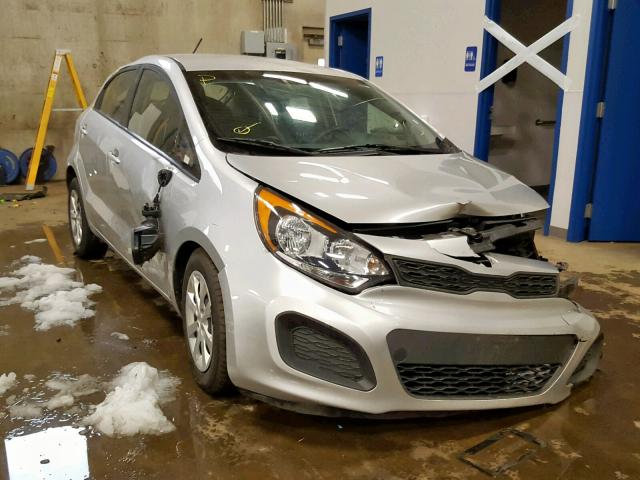 KNADM5A32F6450134 - 2015 KIA RIO LX SILVER photo 1