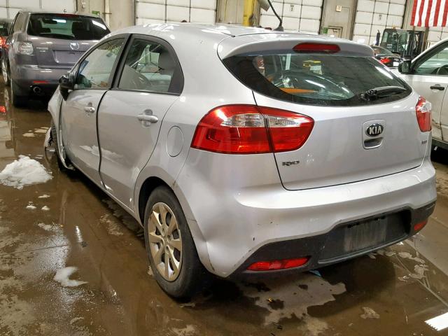 KNADM5A32F6450134 - 2015 KIA RIO LX SILVER photo 3