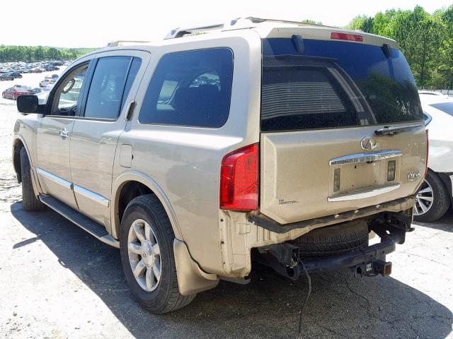 5N3AA08C85N804625 - 2005 INFINITI QX56 GOLD photo 3