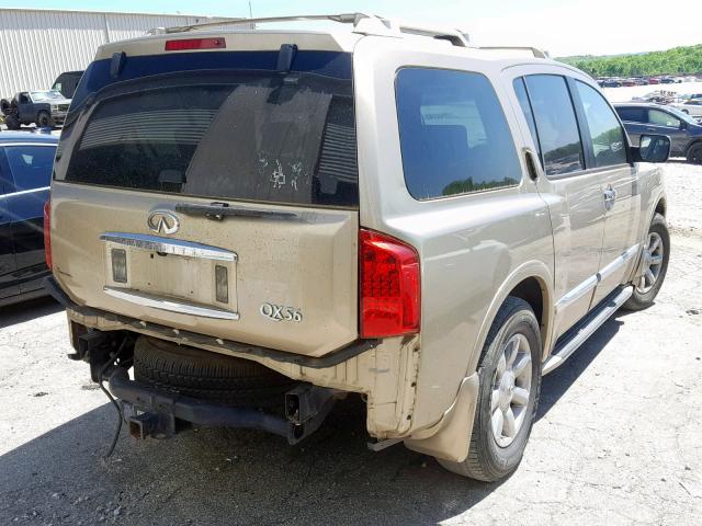 5N3AA08C85N804625 - 2005 INFINITI QX56 GOLD photo 4