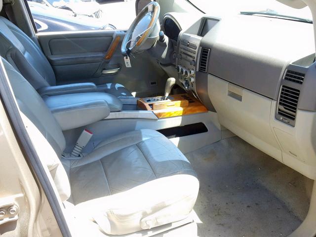 5N3AA08C85N804625 - 2005 INFINITI QX56 GOLD photo 5