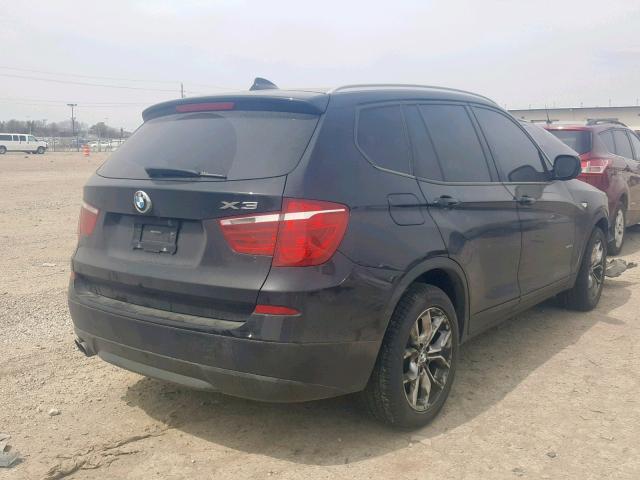 5UXWX7C58E0E80223 - 2014 BMW X3 XDRIVE3 BLACK photo 4