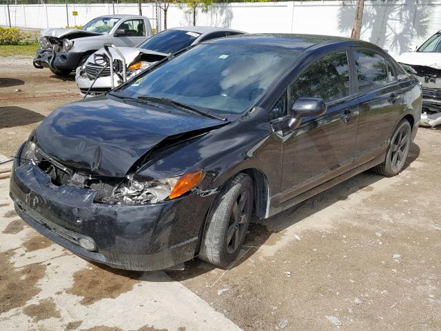 1HGFA15948L000292 - 2008 HONDA CIVIC EXL შავი ფოტო 2