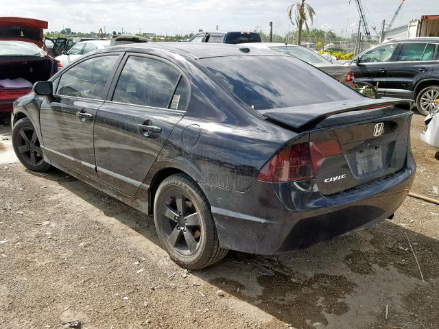 1HGFA15948L000292 - 2008 HONDA CIVIC EXL შავი ფოტო 3