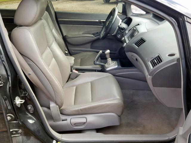 1HGFA15948L000292 - 2008 HONDA CIVIC EXL შავი ფოტო 5