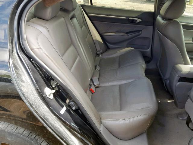 1HGFA15948L000292 - 2008 HONDA CIVIC EXL შავი ფოტო 6
