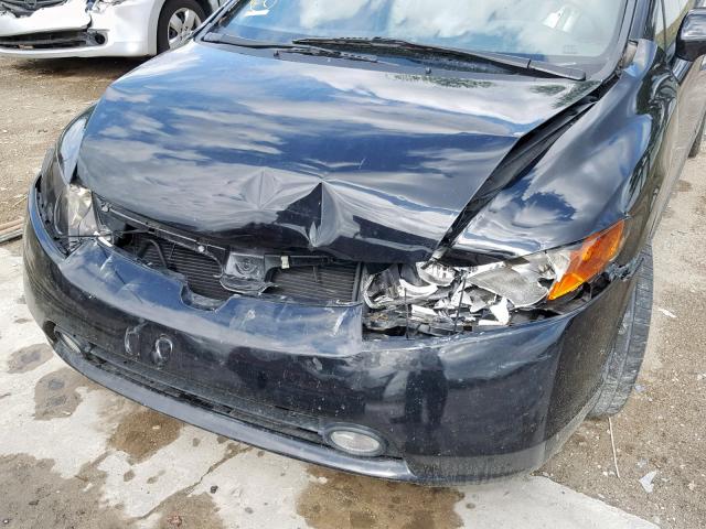 1HGFA15948L000292 - 2008 HONDA CIVIC EXL შავი ფოტო 9