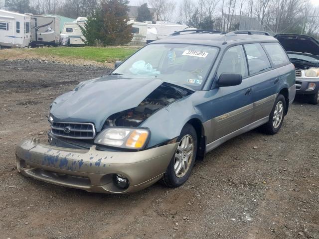 4S3BH6652Y7637868 - 2000 SUBARU LEGACY OUT GREEN photo 2