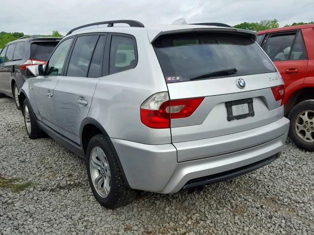 WBXPA934X6WG91080 - 2006 BMW X3 3.0I SILVER photo 3