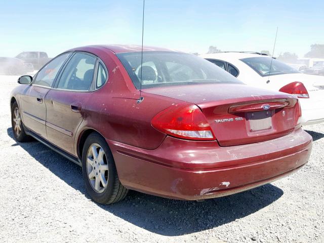 1FAFP56U66A203433 - 2006 FORD TAURUS SEL RED photo 3