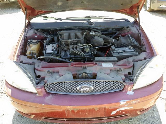 1FAFP56U66A203433 - 2006 FORD TAURUS SEL RED photo 7