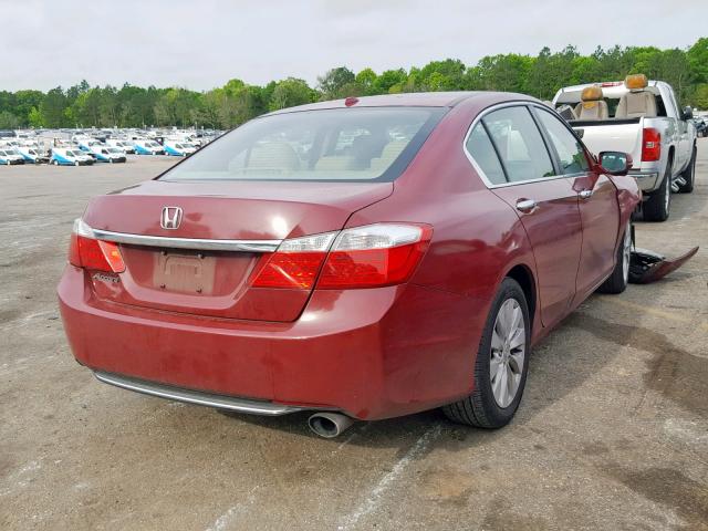 1HGCR2F83DA156353 - 2013 HONDA ACCORD EXL MAROON photo 4