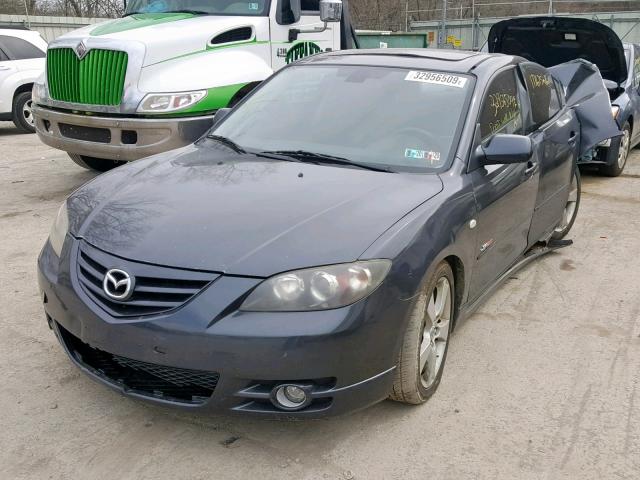 JM1BK323251275138 - 2005 MAZDA 3 S BLACK photo 2