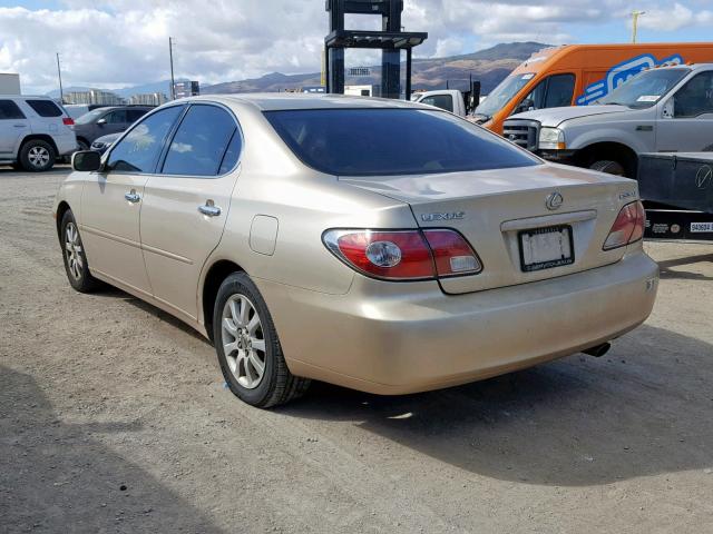 JTHBF30G130136596 - 2003 LEXUS ES 300 GOLD photo 3