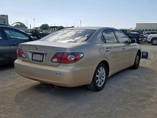 JTHBF30G130136596 - 2003 LEXUS ES 300 GOLD photo 4