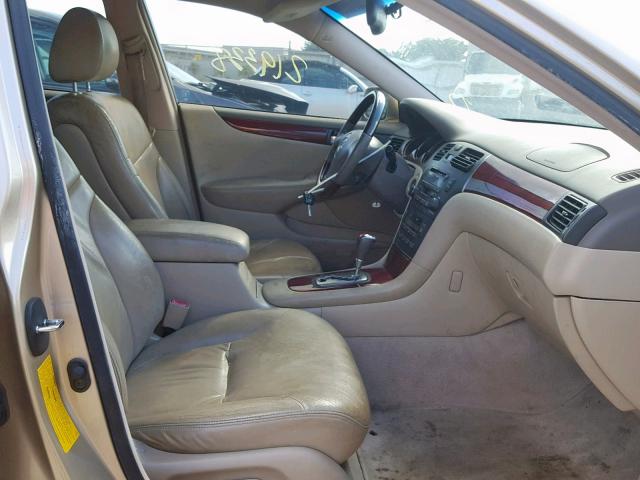 JTHBF30G130136596 - 2003 LEXUS ES 300 GOLD photo 5