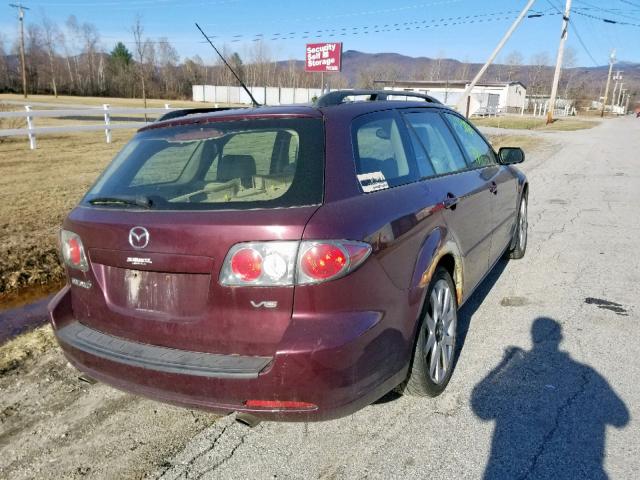 1YVHP82DX65M45624 - 2006 MAZDA 6 S RED photo 4