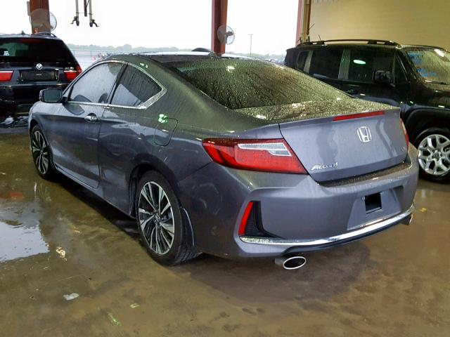 1HGCT2B87GA001008 - 2016 HONDA ACCORD EXL GRAY photo 3