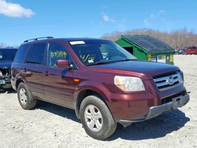 5FNYF18208B052674 - 2008 HONDA PILOT VP MAROON photo 1